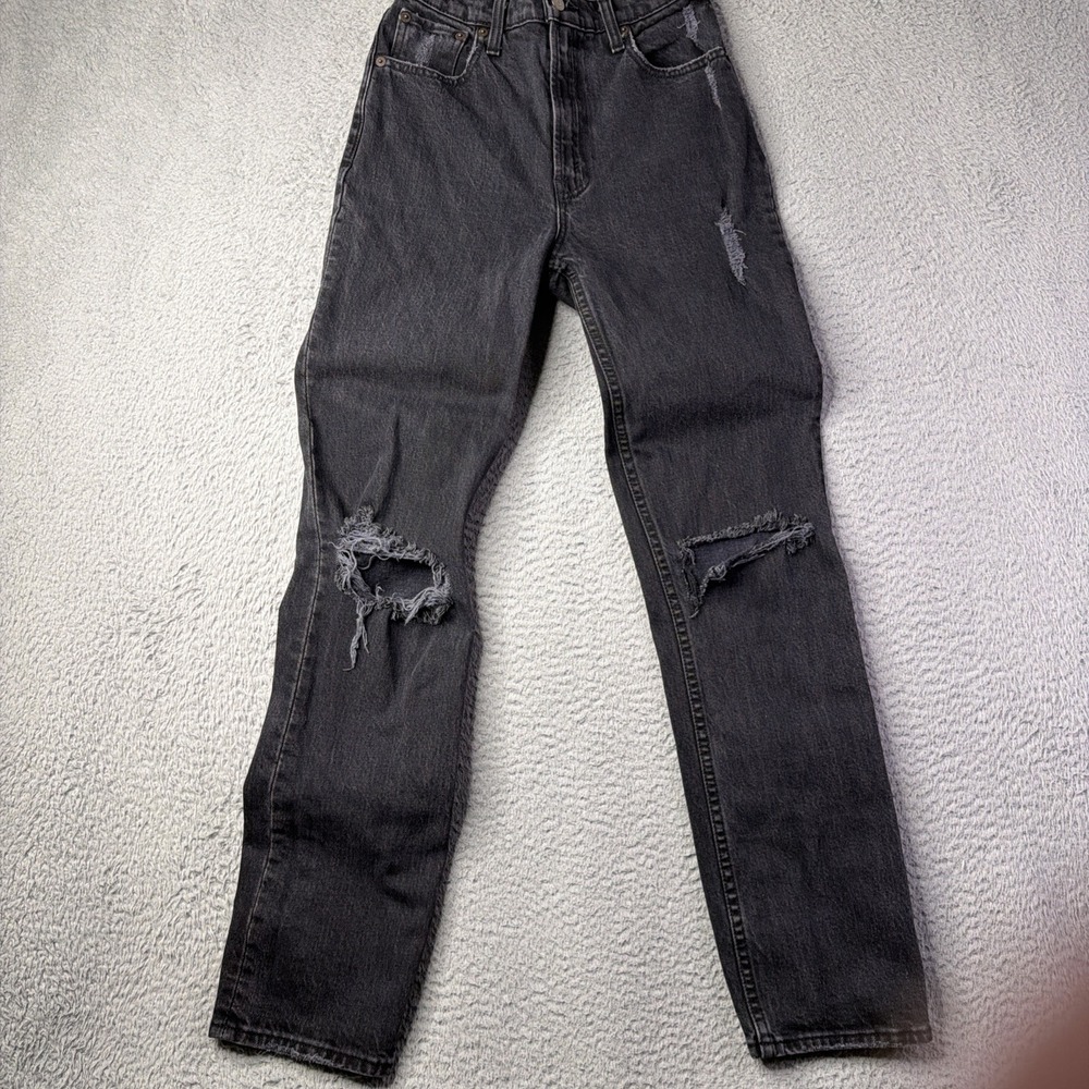Abercrombie & Fitch Jeans Womens 25/00 Black 90s Straight Ultra High Rise 25x29
